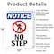 Signmission No Step, 10 in W x Rectangle, Aluminum OS-2PACK-NS-A-1014-V-14852 - alternate 6